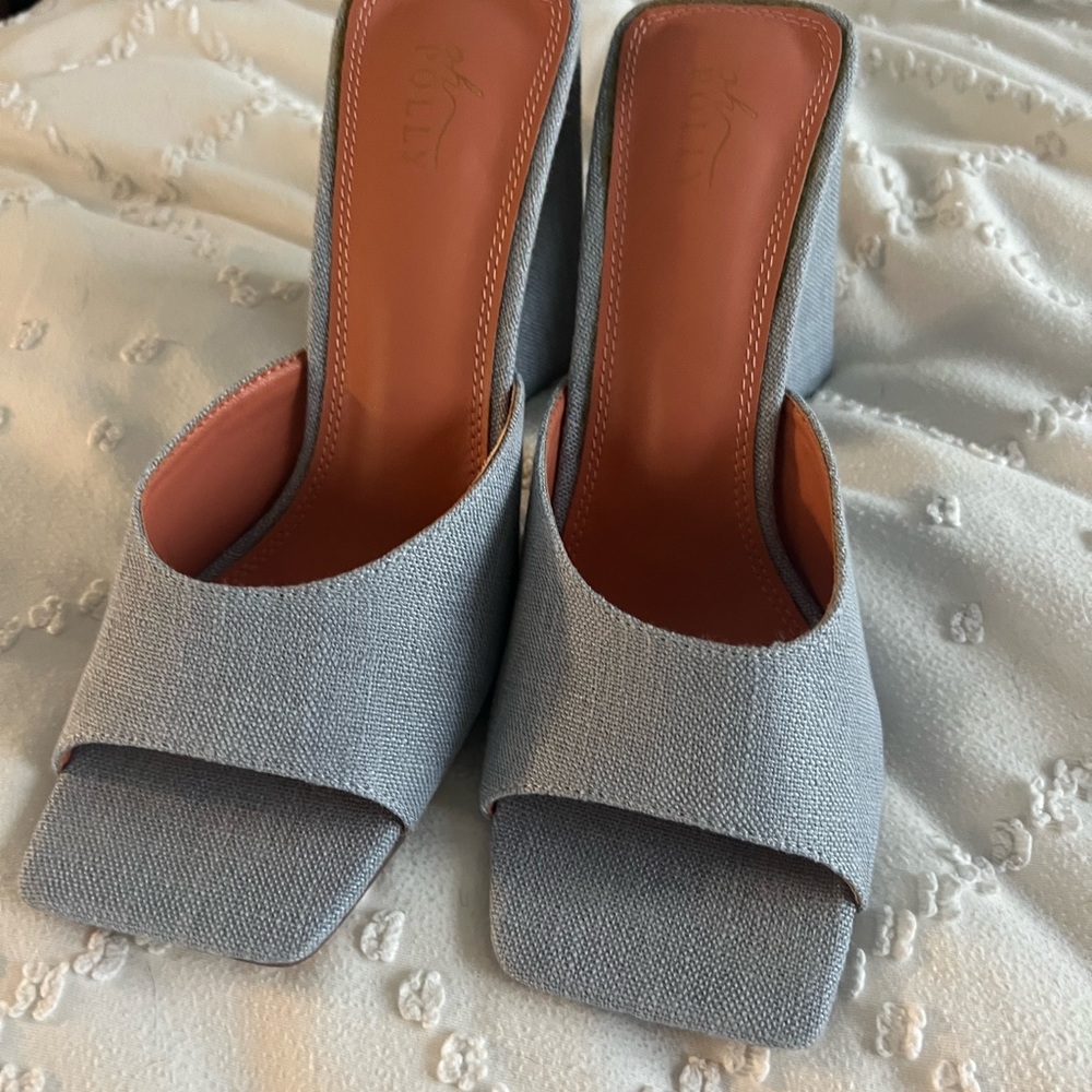 Oh Polly denim heels